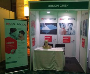QRSKIN GmbH and DEVYOG partner at the  International Society for Burn Injuries 2018, at  New Delhi, India. (Dec 2018)